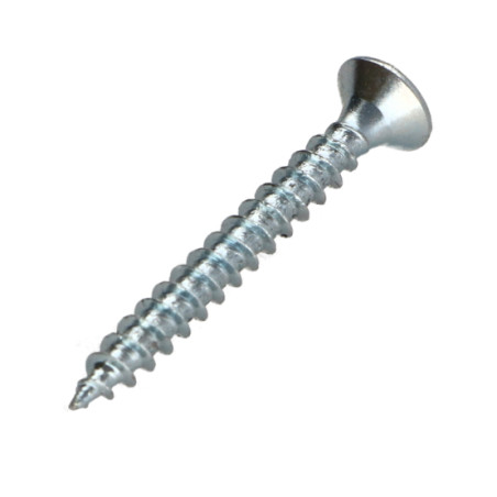 1 x VBA Vis bois agglo Tête fraisée Pozi N°2 3.5X30 Filetage total Acier zingué
