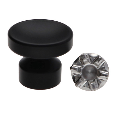 1 x Patère décoratif Aluminium Noir avec fixation pour plaque de plâtre L'ATTACHANTE