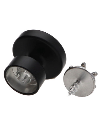 Patère décoratif Aluminium Noir avec fixation pour plaque de plâtre L'ATTACHANTE