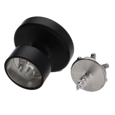 1 x Patère décoratif Aluminium Noir avec fixation pour plaque de plâtre L'ATTACHANTE