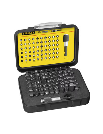 Assortiment de 61 Embout STANLEY + 1 Porte Embout