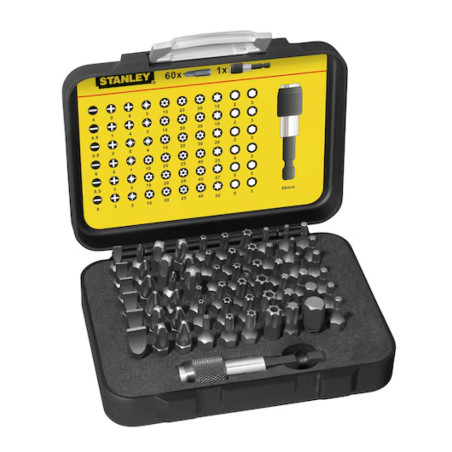 1 x Assortiment de 61 Embout STANLEY + 1 Porte Embout