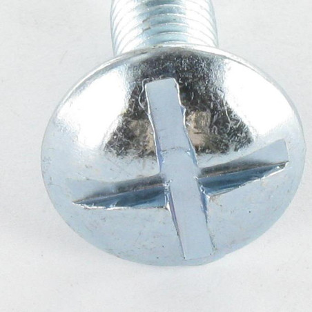 1 x Vis Poelier Fendue En Croix M8X100 F.T Acier zingué