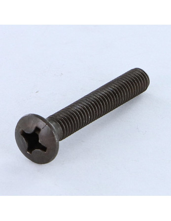 Vis métaux Tête fraisée bombée TFB Pozi M5X40 Acier zingué noir