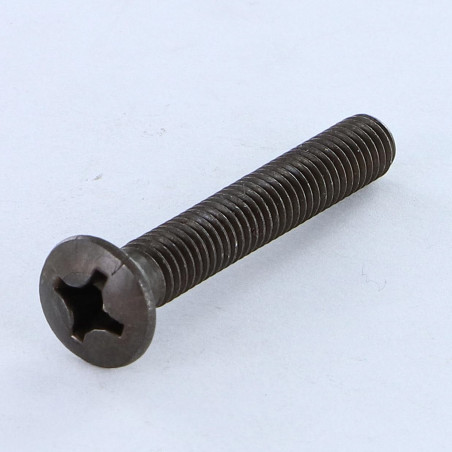 1 x Vis métaux Tête fraisée bombée TFB Pozi M5X40 Acier zingué noir