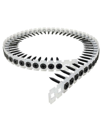 Bande de 50 Vis pour plaque de plâtre Acier phosphate 3.5X55