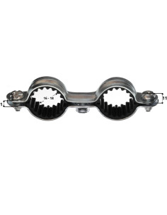 Collier de fixation isophonique double M7X150 Diamètre 16... 2