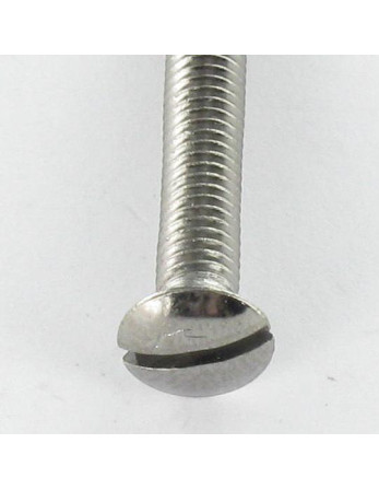 Vis métaux Laiton chrome Tête fraisée bombée TFB Fendue M4X12