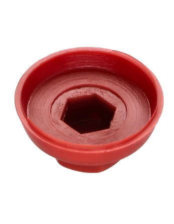 Capuchon Tête hexagonale TH Polyéthylène RAL3009 rouge oxyde pour vis autoperceuse ou tole de diam 4.8-5.5