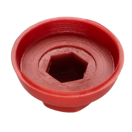 1 x Capuchon Tête hexagonale TH Polyéthylène RAL3009 rouge oxyde pour vis autoperceuse ou tole de diam 4.8-5.5