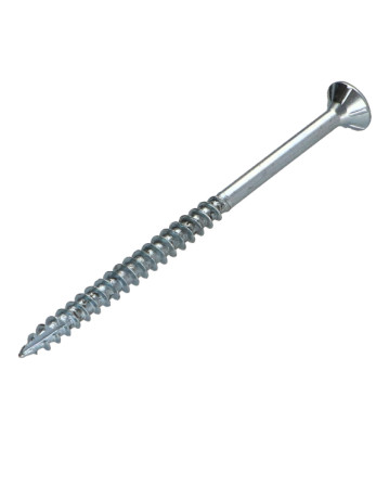 Vis bois TEKOR Tête fraisée Cranté 4.5X70 Filetée sur 42 TORX T25 Acier zingué Pointe antifendage type 17