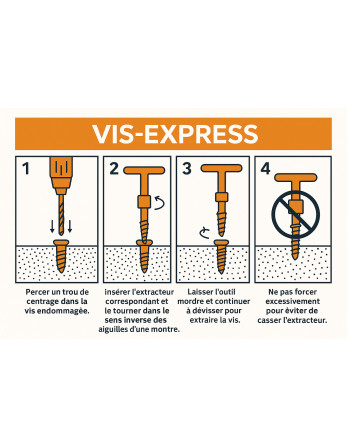 Jeu d'extracteur de vis M3 à M18