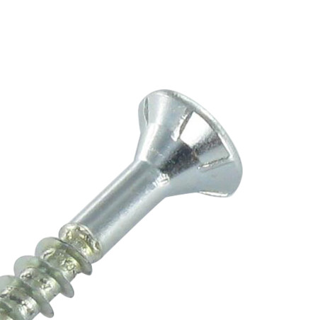 1 x Vis Médium Tête fraisée Cranté TORX T20 4X40 Filetée sur 28 Acier zingué