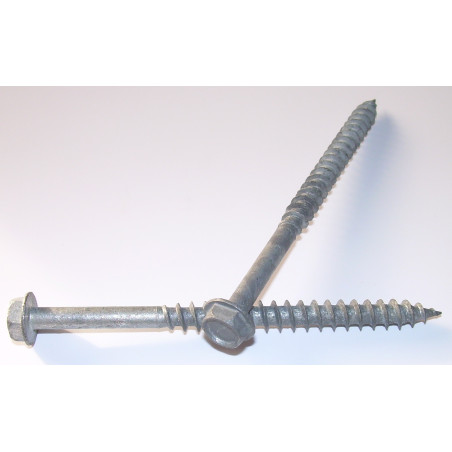 1 x VBA Vis bois agglo Tête hexagonale TH Embase collerette 6X80 Filetée sur 55 Forte tenue à la corrosion Acier