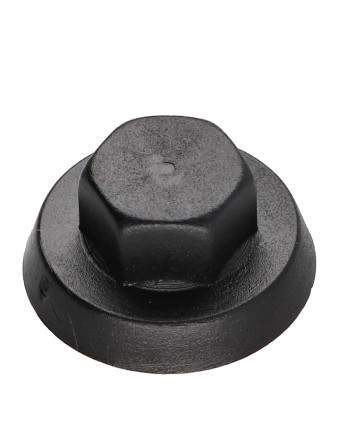 Capuchon Tête hexagonale TH Polyéthylène RAL9005 noir foncé pour vis autoperceuse ou tole de diam 6.3