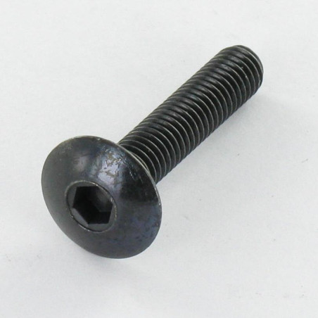 1 x Vis Poelier M6X50 Clé de 4 HC4 Acier zingué noir