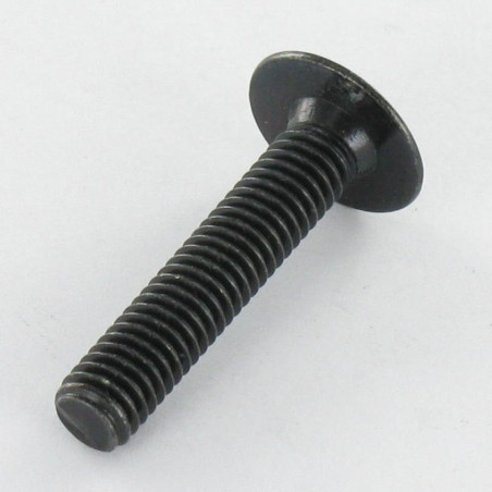 1 x Vis Poelier M6X50 Clé de 4 HC4 Acier zingué noir