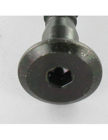Vis d'assemblage confirmat Tête ronde large Hexagonal creux 7X50 Acier zingué noir