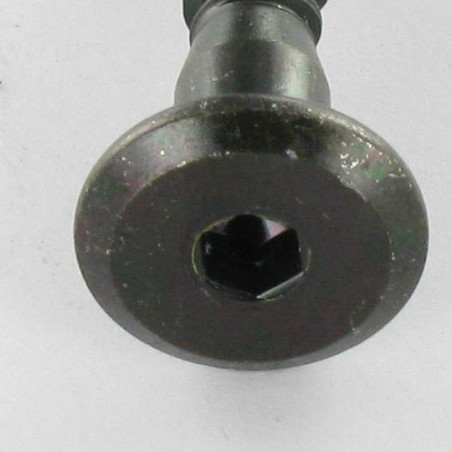 1 x Vis d'assemblage confirmat Tête ronde large Hexagonal creux 7X50 Acier zingué noir