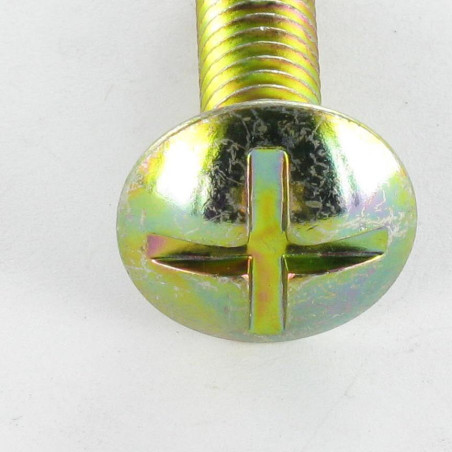 1 x Vis Poelier Fendue En Croix M8X20 Bichromaté