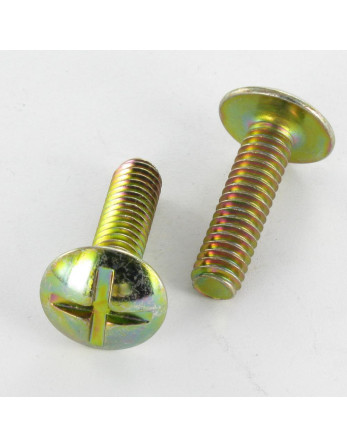 Vis Poelier Fendue En Croix M6X75 Bichromaté