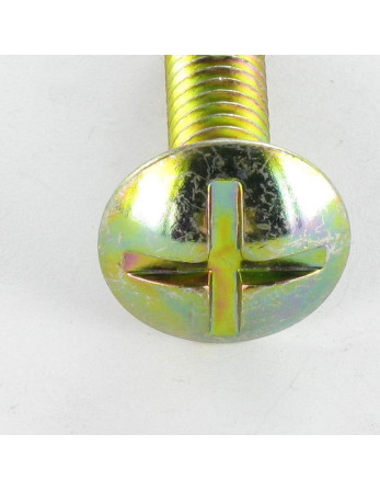 Vis Poelier Fendue En Croix M6X75 Bichromaté
