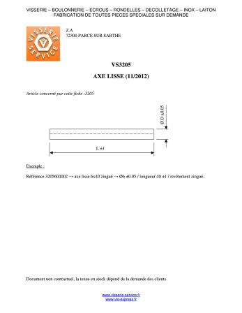Axe Lisse 5.9X40 Z