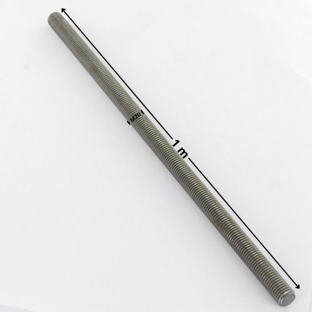 1 x Tige filetée M20 Longueur 1 mètre Classe 10.9 Acier brut