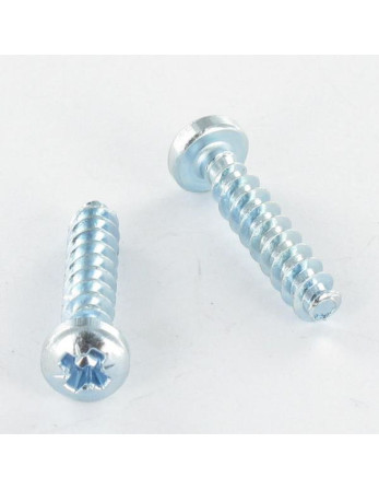Vis pvc Tête cylindrique bombée TCB Pozi N°2 4X12 Filet 30DEGRES Acier zingué