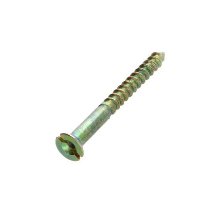 1 x Vis bois Tête fraisée Fendue Percée et taraudée 6X60 Bichromaté