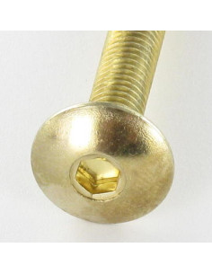Vis Poelier M6X45 Clé de 4 HC4 Acier laitonne 2