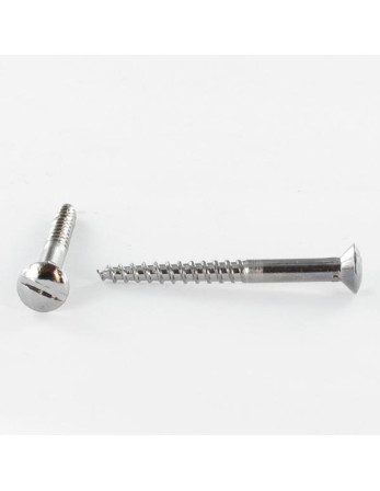 Vis bois Acier chrome Tête fraisée bombée TFB Fendue 4.5X20