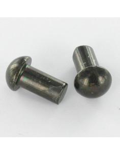 Rivet à frapper Tête ronde TR 6X25 Acier zingué noir