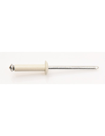 Rivet aveugle éclate GOSTAR Aluminium Tige acier Tête large 4X16 RAL9002 blan gris
