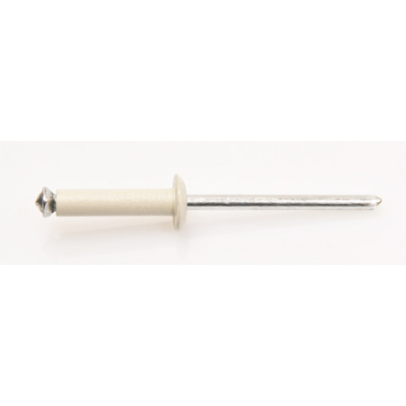 1 x Rivet aveugle éclate GOSTAR Aluminium Tige acier Tête large 4X16 RAL9002 blan gris