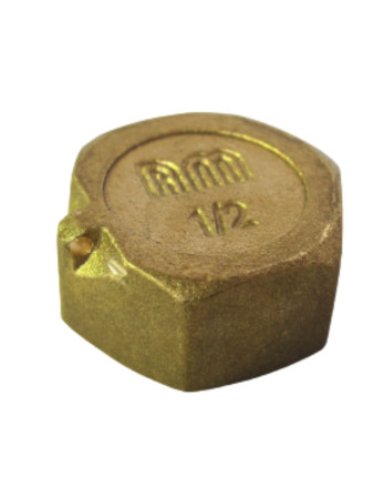 Bouchon femelle Figure 300 15x21 (1/2") avec trou de plombage Laiton