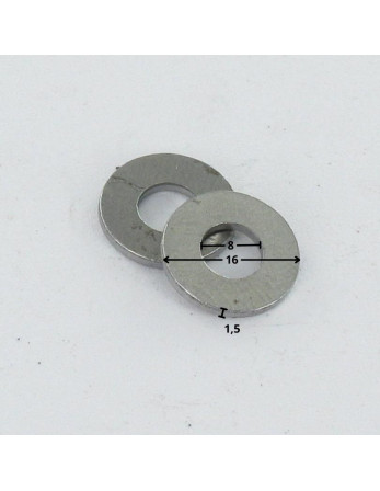 Rondelle Plate M8X16X1.5 Z Acier brut