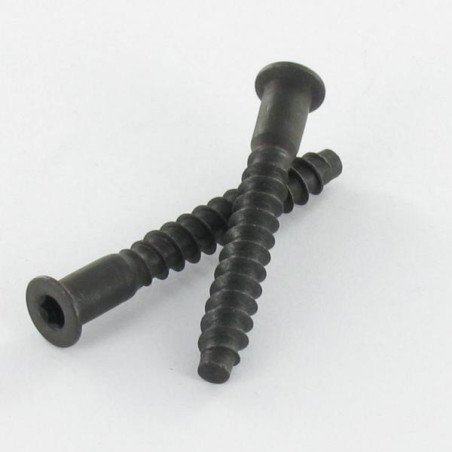 1 x Vis d'assemblage confirmat Tête fraisée Hexagonal creux 5X40 SS Cranté Acier zingué noir