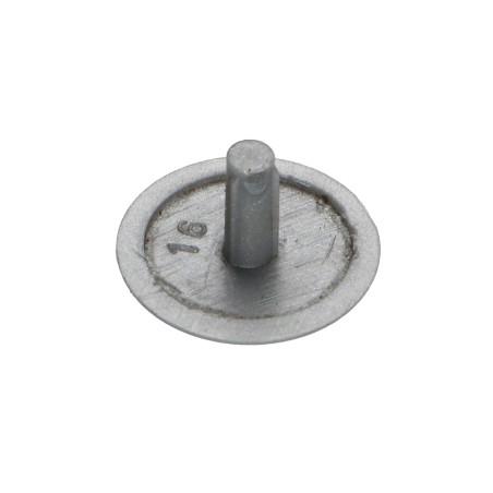 1 x Cache tête de vis Polyéthylène Diamètre de tête: 12 Diametre de tige 2.5 Longueur tige 5 RAL9006 aluminium blanc