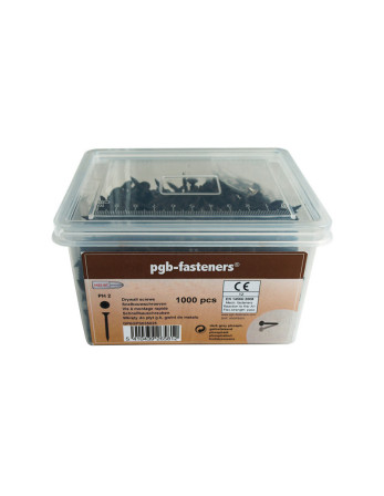 Seau de 800 Vis pour plaque de plâtre 3.5X45 Acier phosphate