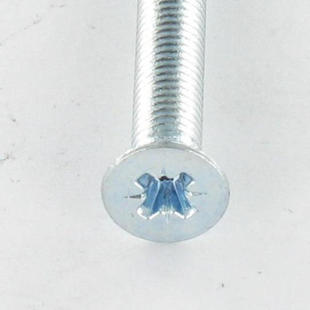 1 x Vis métaux Tête fraisée Pozi N°3 M6X10 Acier zingué