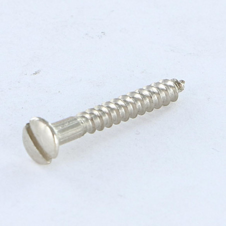 1 x Vis bois Tête fraisée bombée TFB Fendue 2.5X20 Acier nickelé microvis