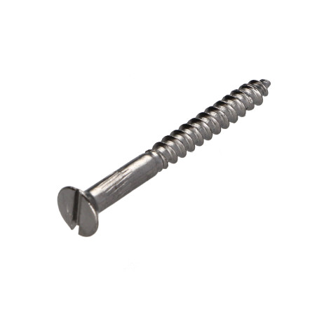 1 x Vis bois Laiton chrome Tête fraisée Fendue 4X40