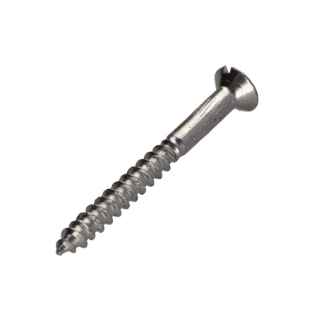 1 x Vis bois Laiton chrome Tête fraisée Fendue 4X40