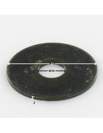 Rondelle Plate M10X27X2 L Acier brut