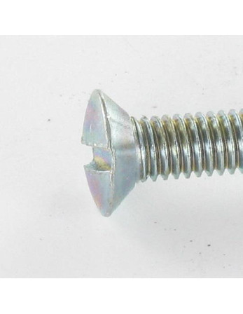 Vis métaux Tête fraisée bombée TFB Fendue M4X38 Diamètre de tête: 7.5 Acier zingué