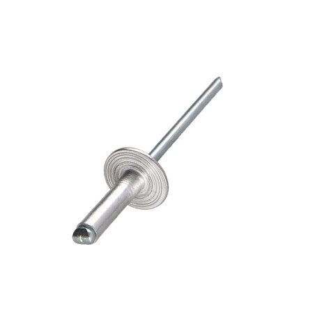 1 x Rivet aveugle Aluminium Tige acier 4.8X10 Epaisseur de serrage 3 à 5 Tête extra large ALX