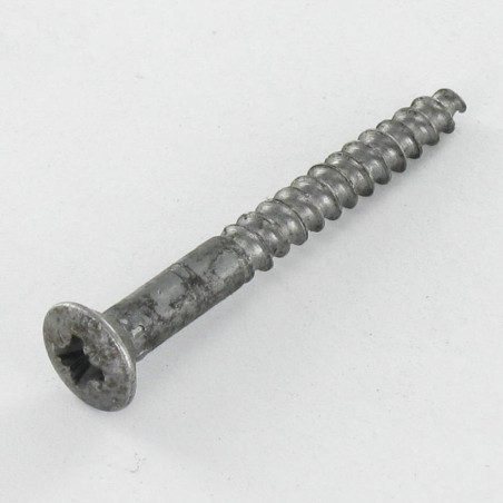 1 x Vis bois Tête fraisée bombée TFB Pozi N°2 4X35 Acier brut