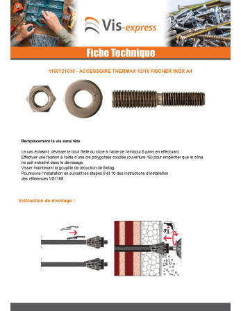 Accessoire THERMAX Fischer 12/16 Inox A4