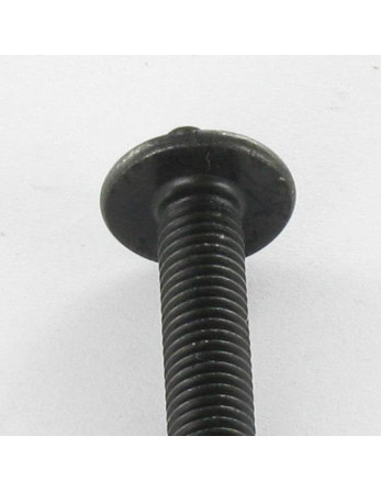 Vis métaux Poelier POZI et fendu M8X30 Pas de 150 Acier zingué noir